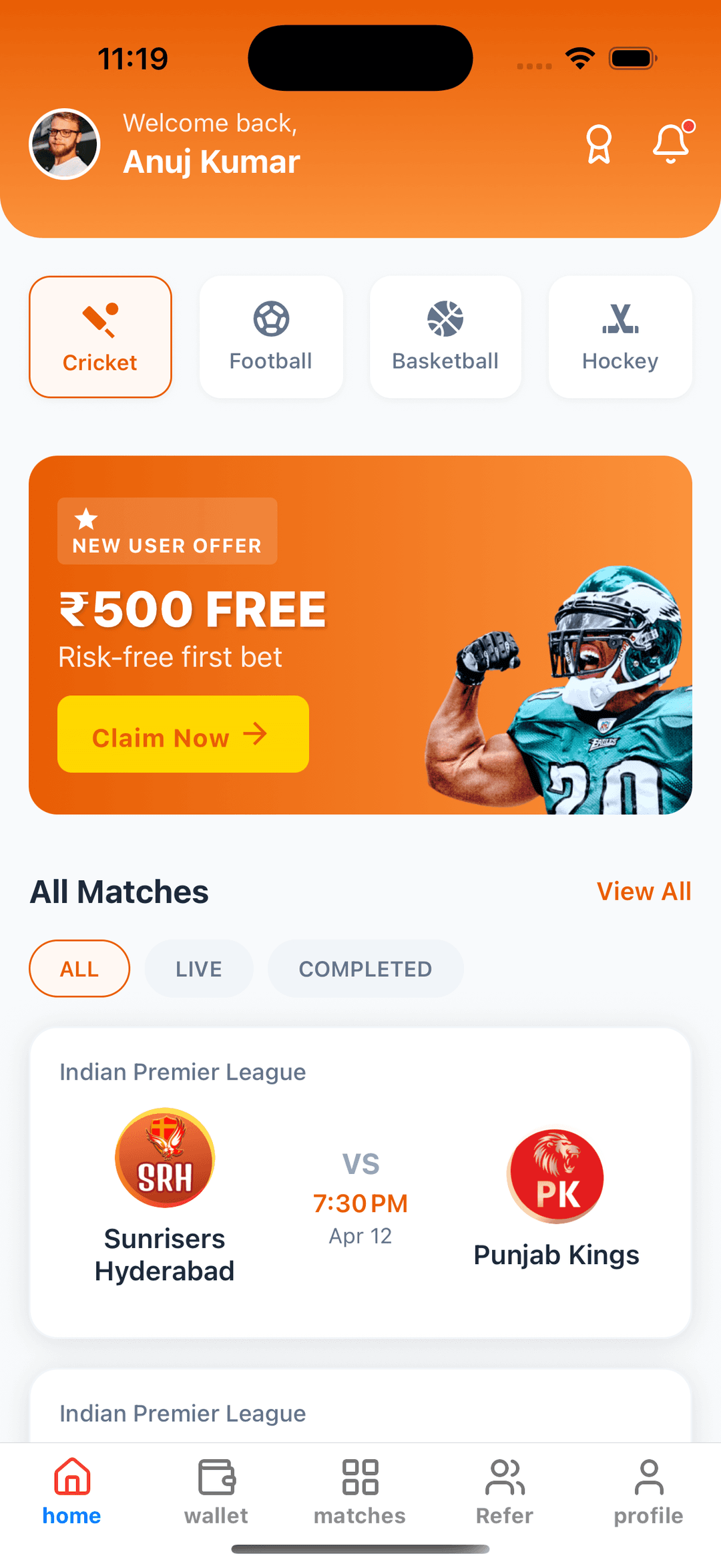 Not OUT Fantasy App